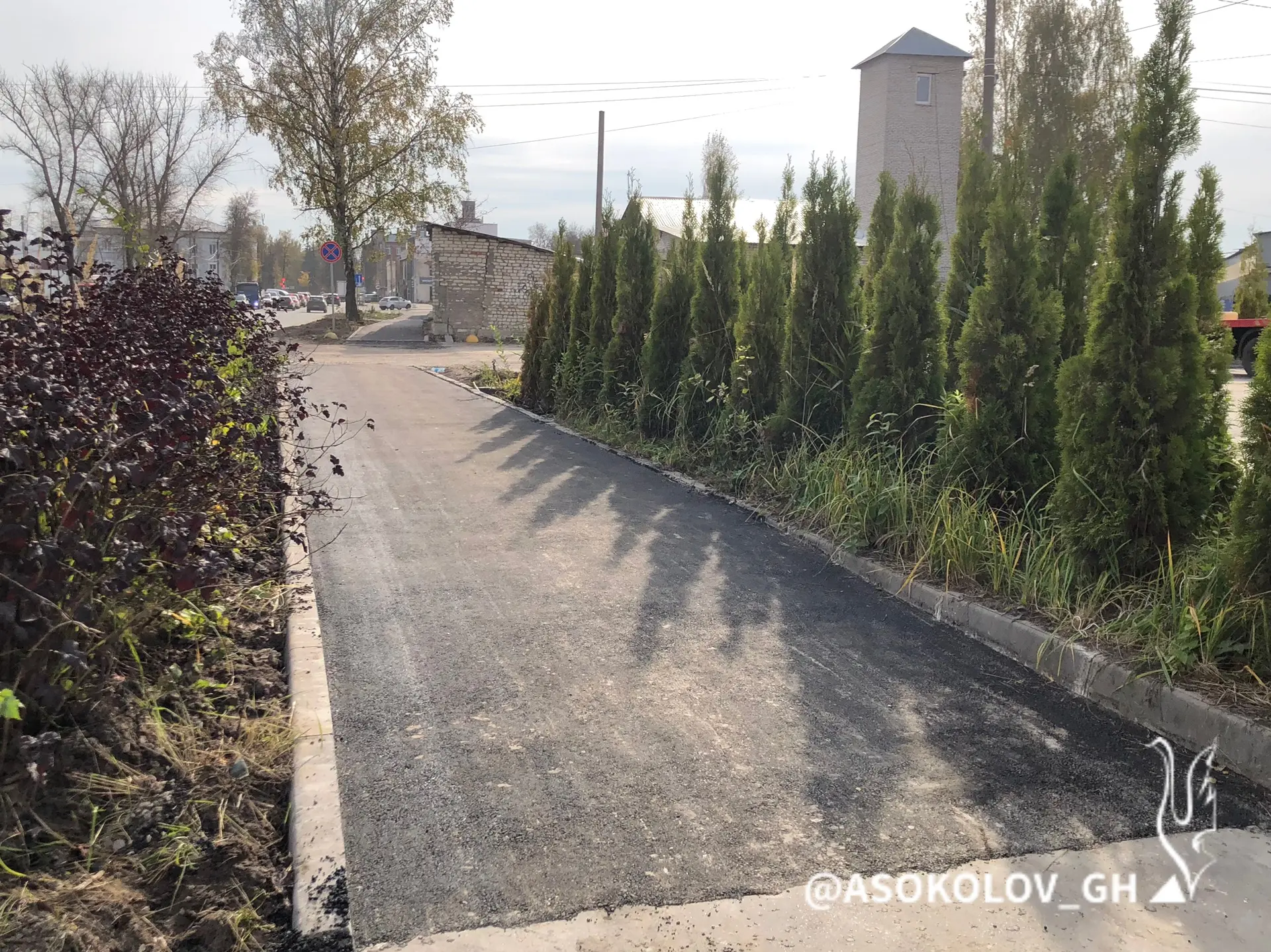 Сегодня подрядная организация асфальтирует тротуар в районе Поликлиники №2 на Проспекте...