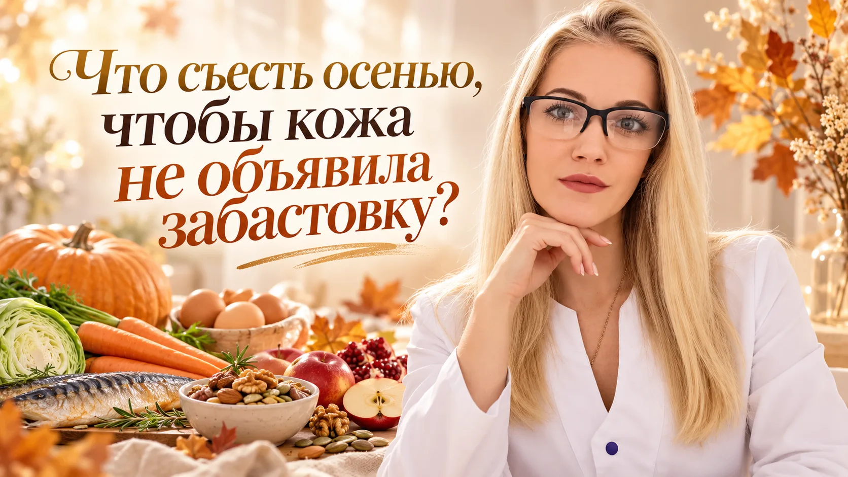 🍂 Что съесть осенью, чтобы кожа не объявила забастовку?