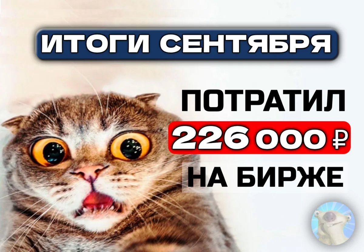 🦥Потратил 226 ТЫС. ₽ на рынке в сентябре! Куда они ушли?