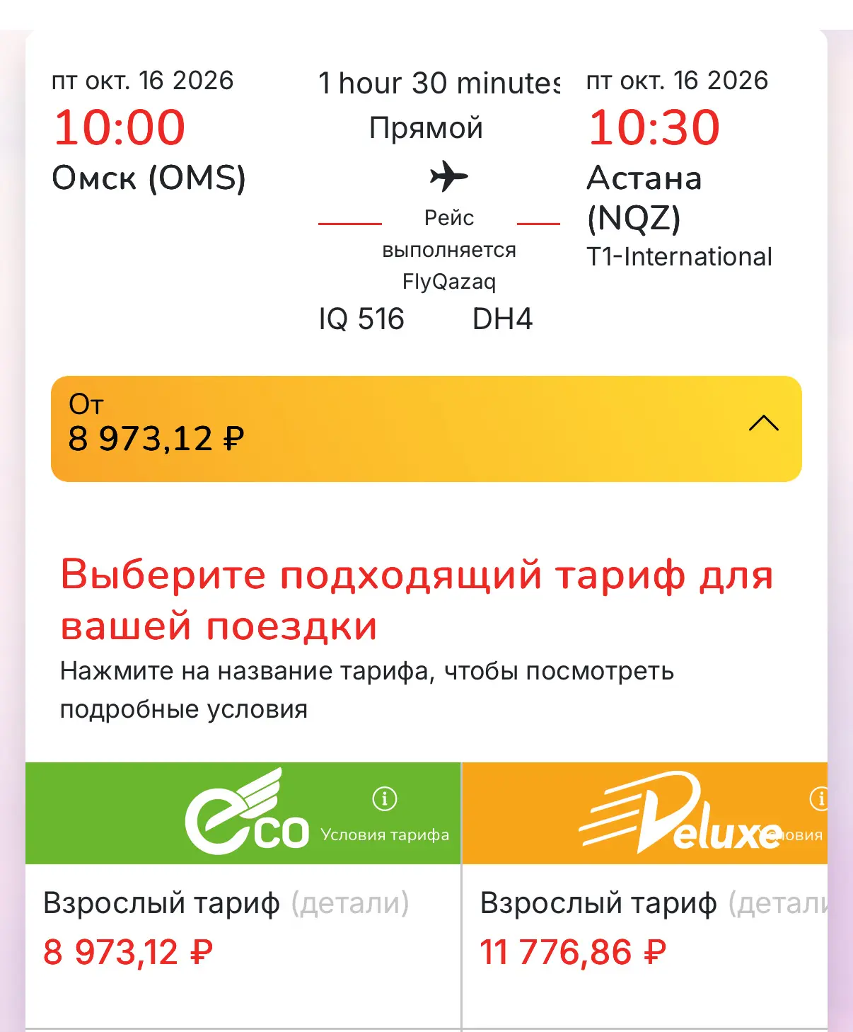 На этой неделе возобновляется авиарейс из Омска в Астану, приостановленный из-за атаки ...