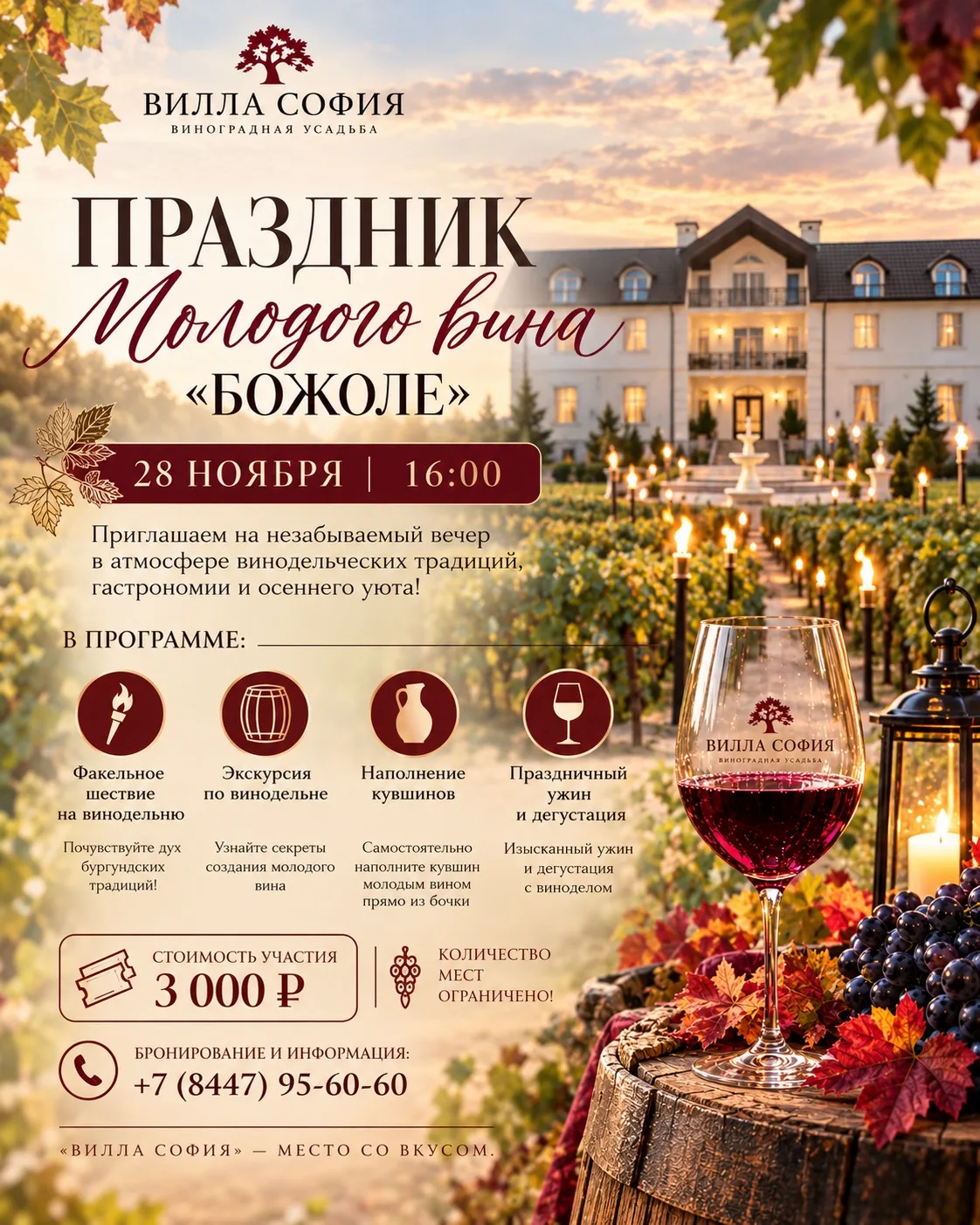 🍇 ПРАЗДНИК МОЛОДОГО ВИНА НА «ВИЛЛА СОФИЯ»