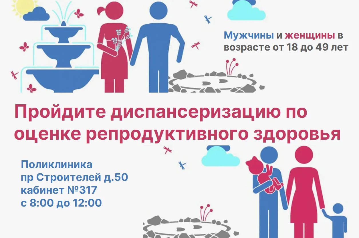 Диспансеризация с целью оценки репродуктивного здоровья