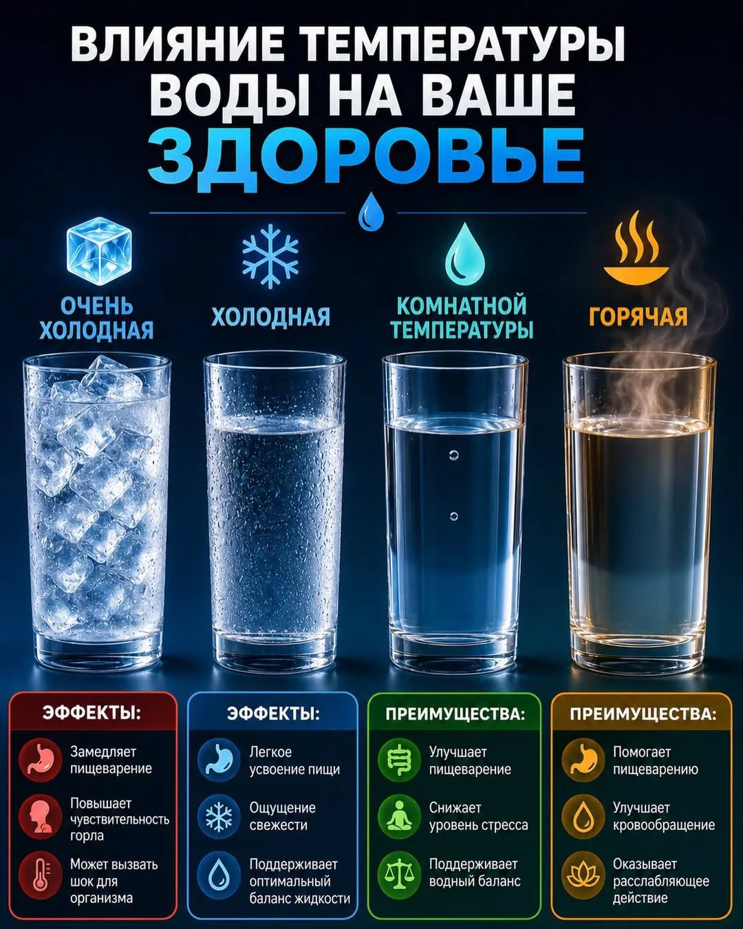 Влияние температуры воды на ваше здоровье 💧