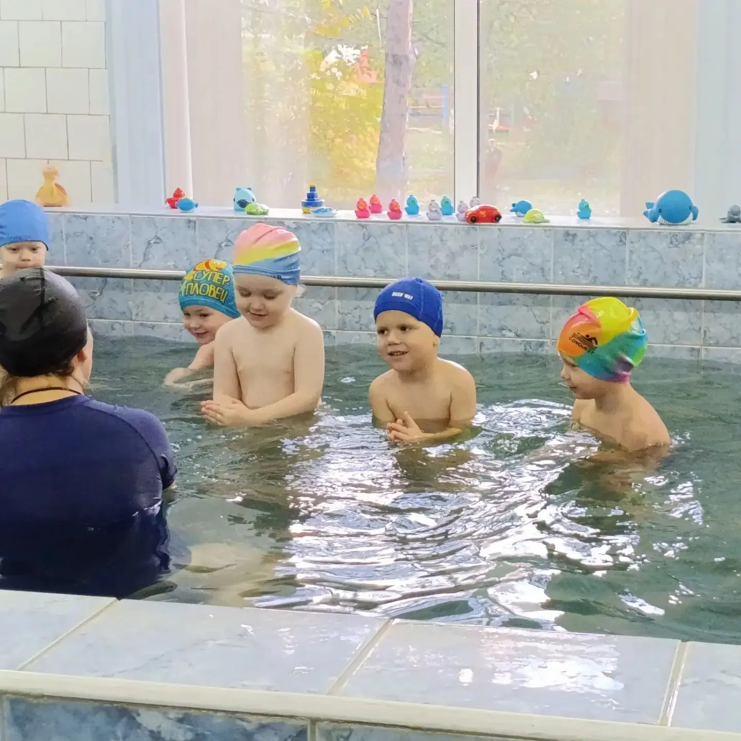 Первый заплыв десятой группы в нашем бассейне! 💦