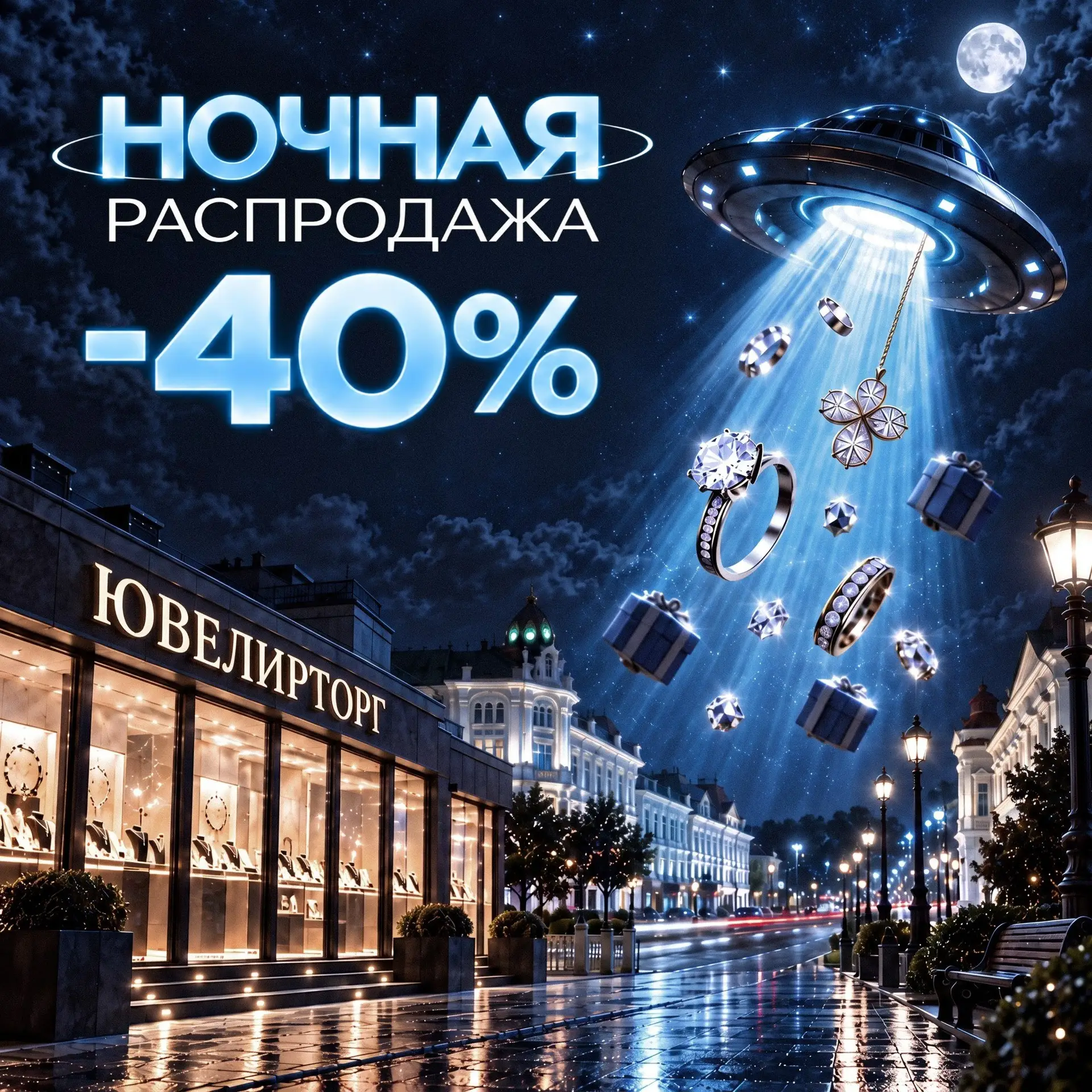 🌙 НОЧНАЯ РАСПРОДАЖА В ЮВЕЛИРТОРГ 🌙