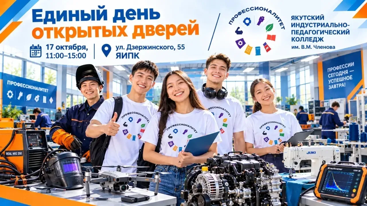 Вниманию школьников и родителей! 17 октября 2026 года в Якутском индустриально-педагоги...