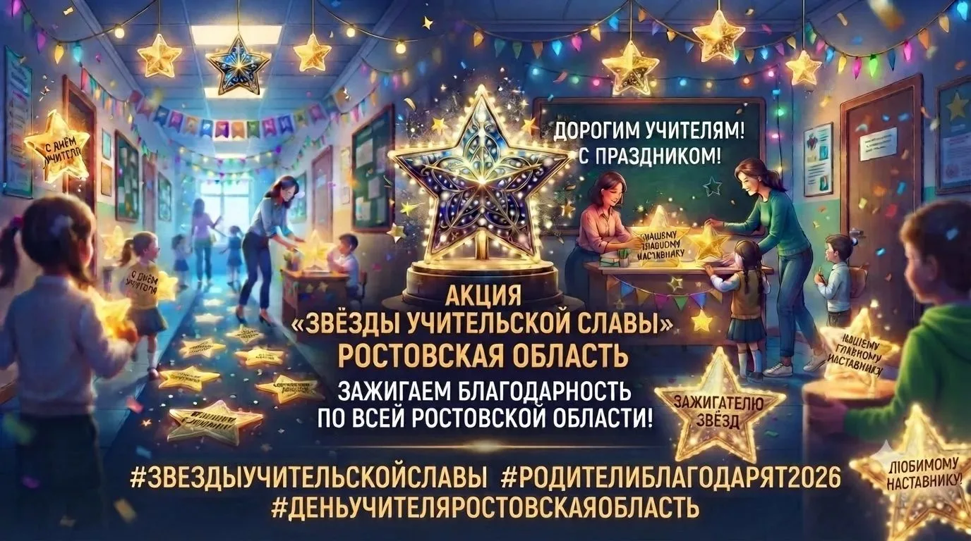 🌟Акция «Звёзды учительской славы»: зажигаем благодарность по всей Ростовской области!🌟