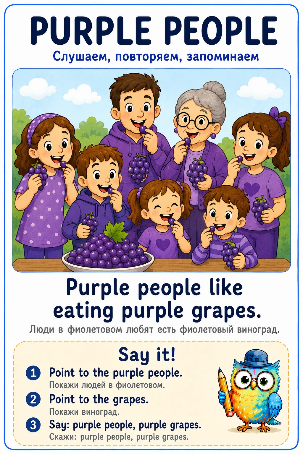 People или purple? Одна ошибка ученика — одна точная задача для материала