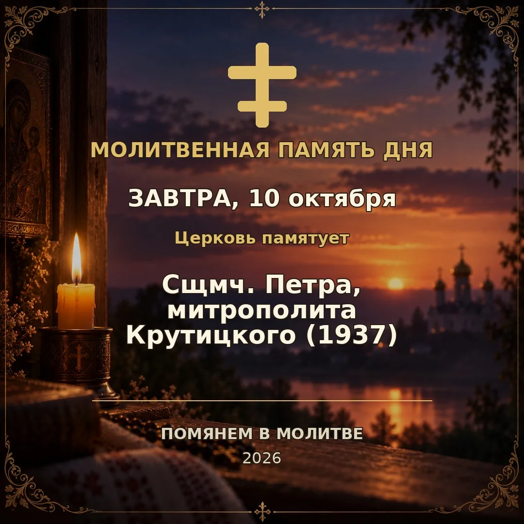 🕯 Молитвенная память дня