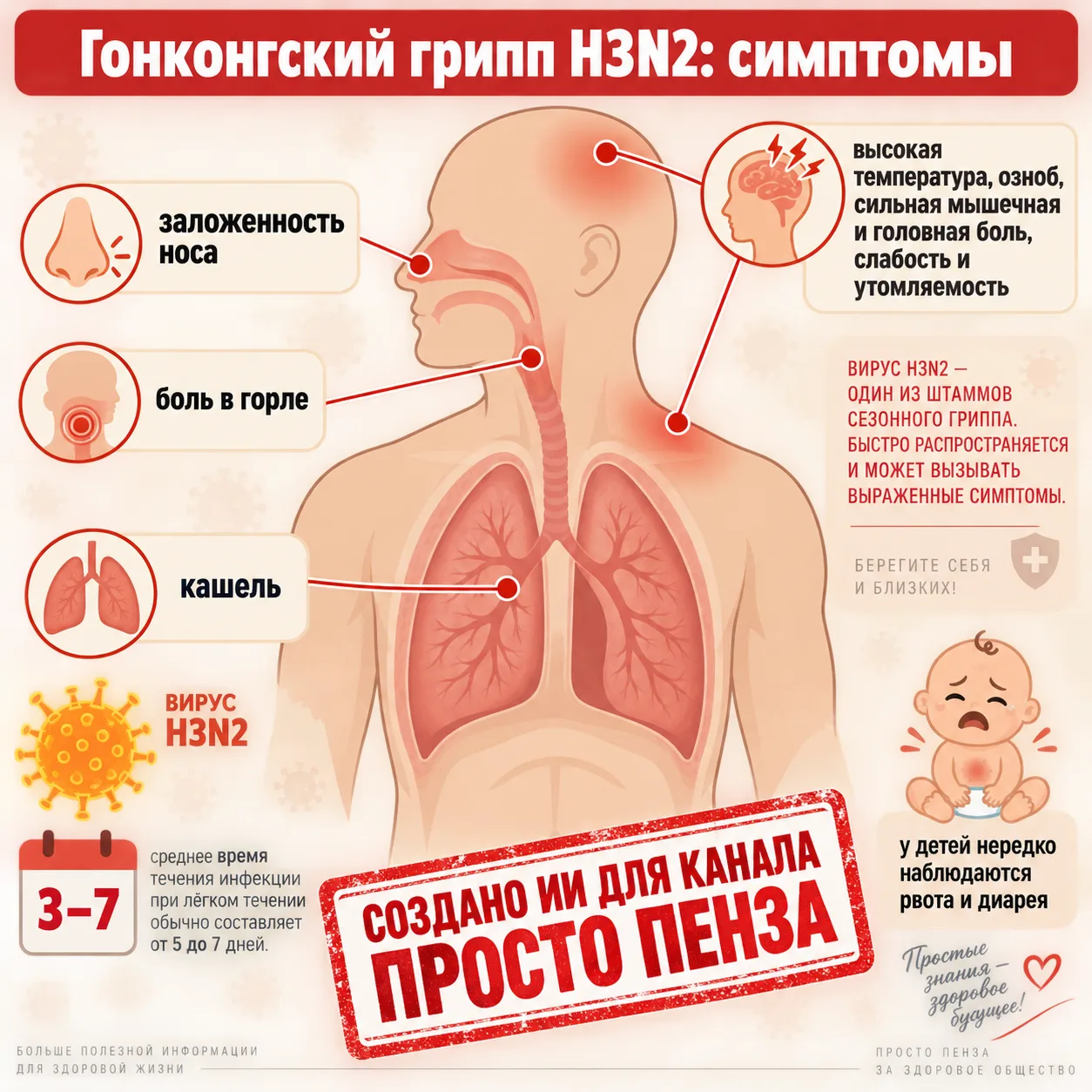 В Пензенской области растёт угроза распространения гриппа.