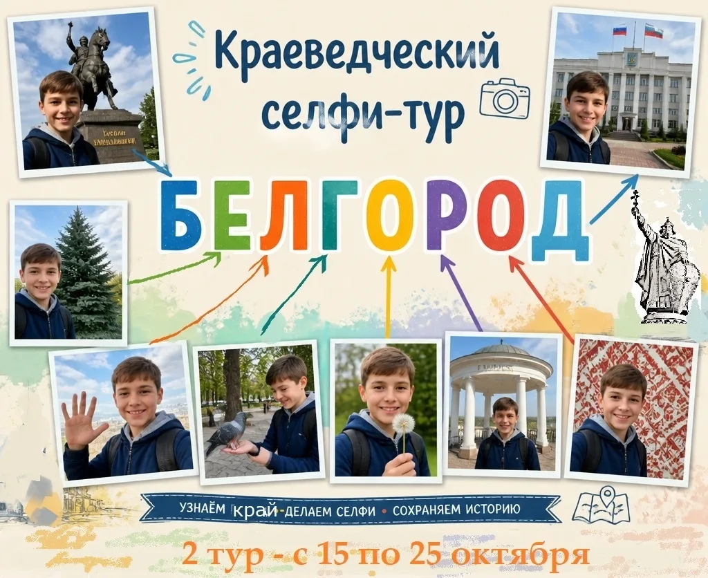 ✅Друзья! Сегодня стартует второй тур Краеведческого селфи-тура..