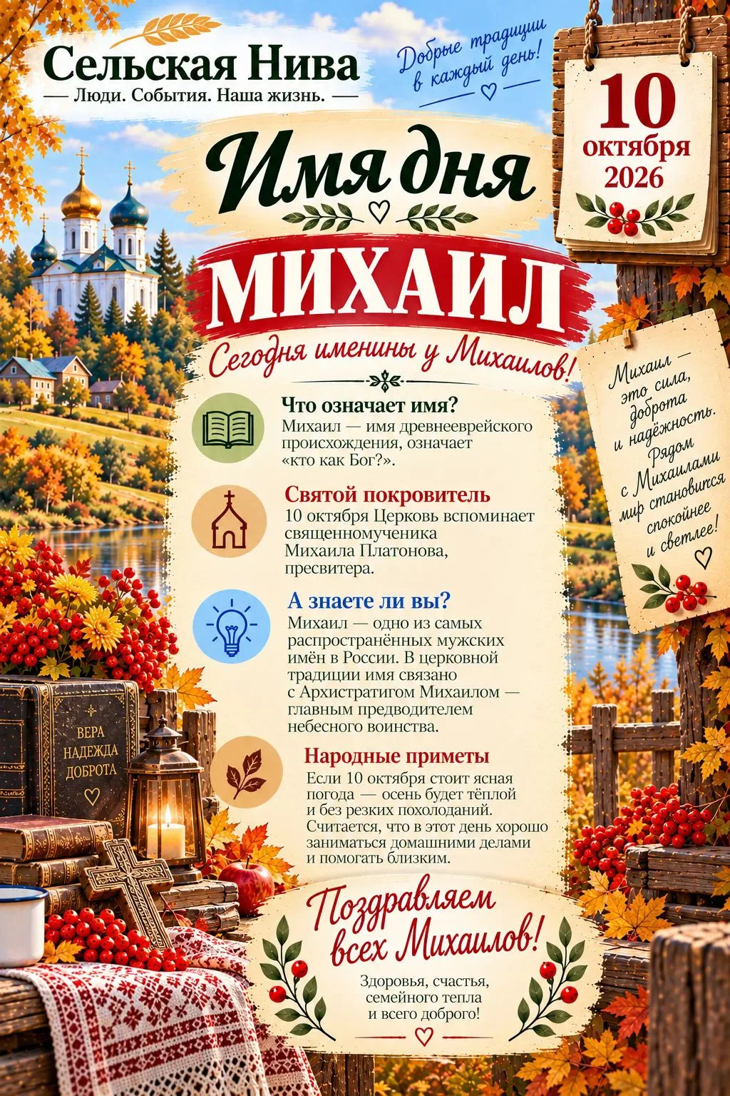 😇 Сегодня именины у Михаила. Поздравляем!