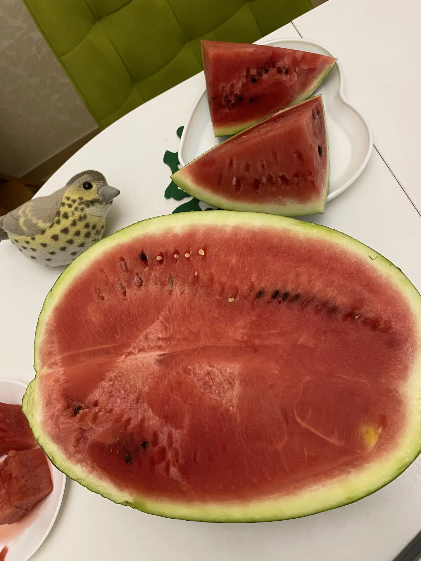 When it's a late September day and you don't have a desire to cook... 🍉a watermelon co...