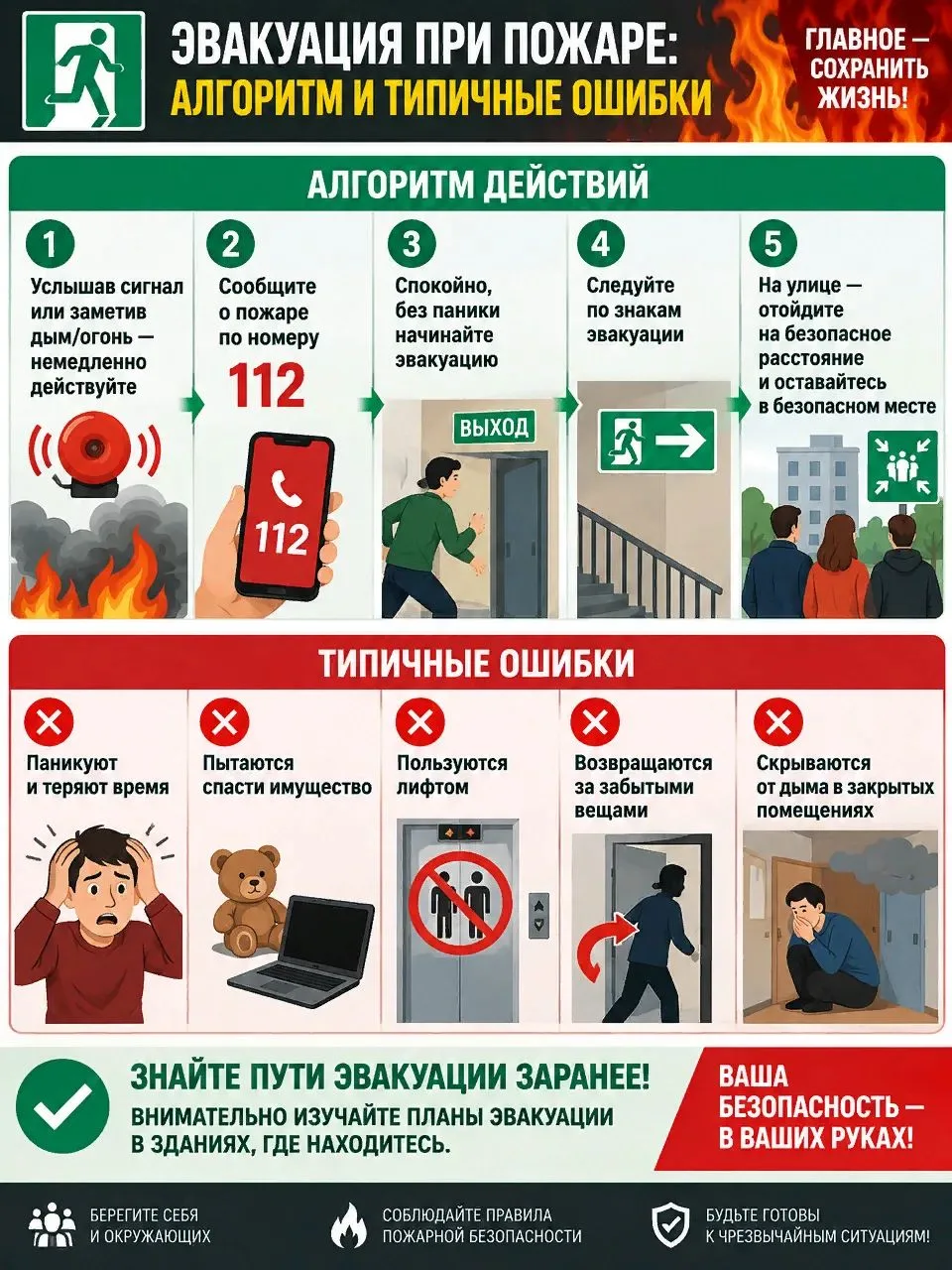 🔥Огонь не предупреждает о своем визите. Когда срабатывает пожарная тревога, на раздумь...