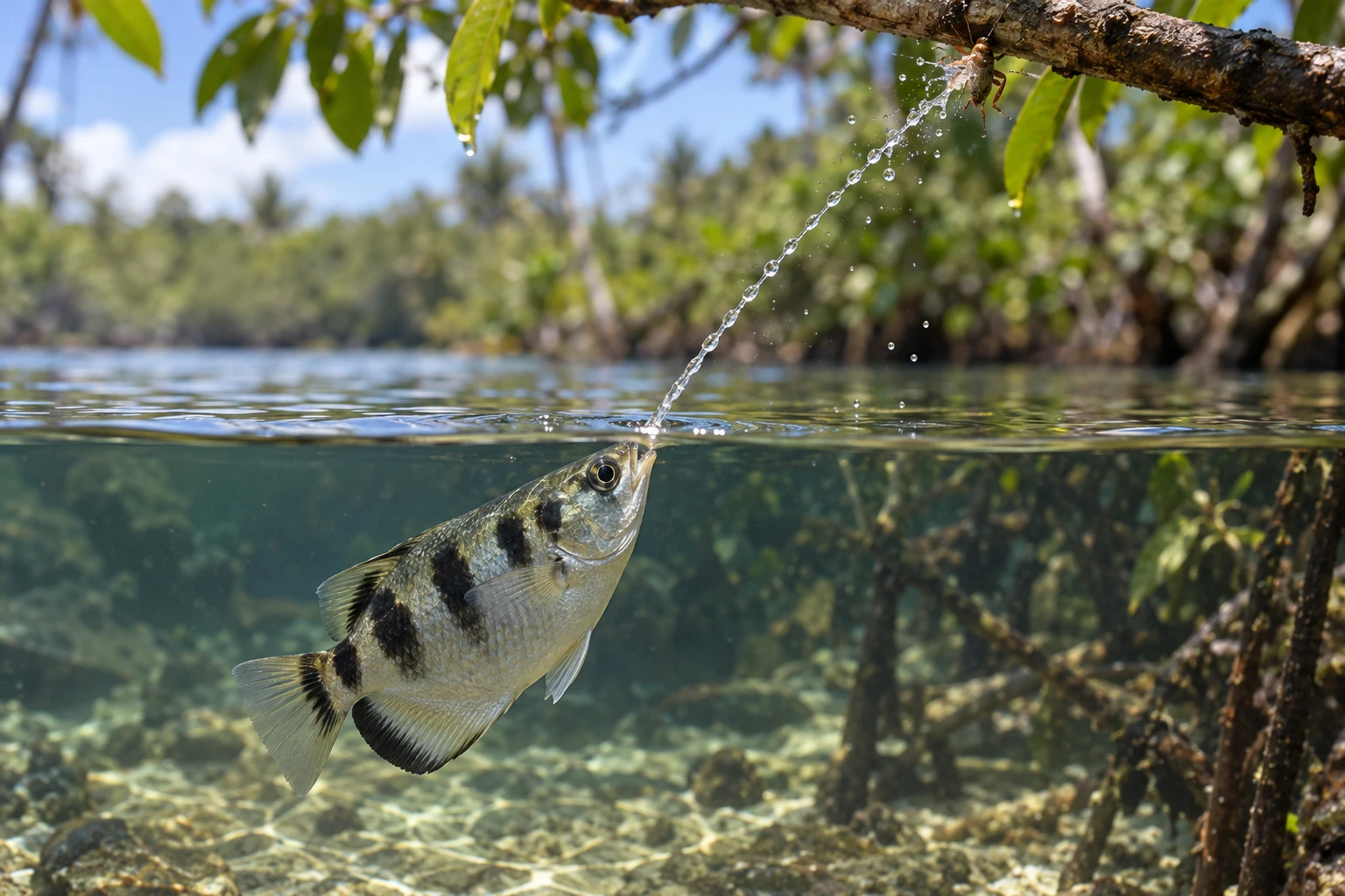 🐟 У этой рыбы есть собственная водяная «пушка»