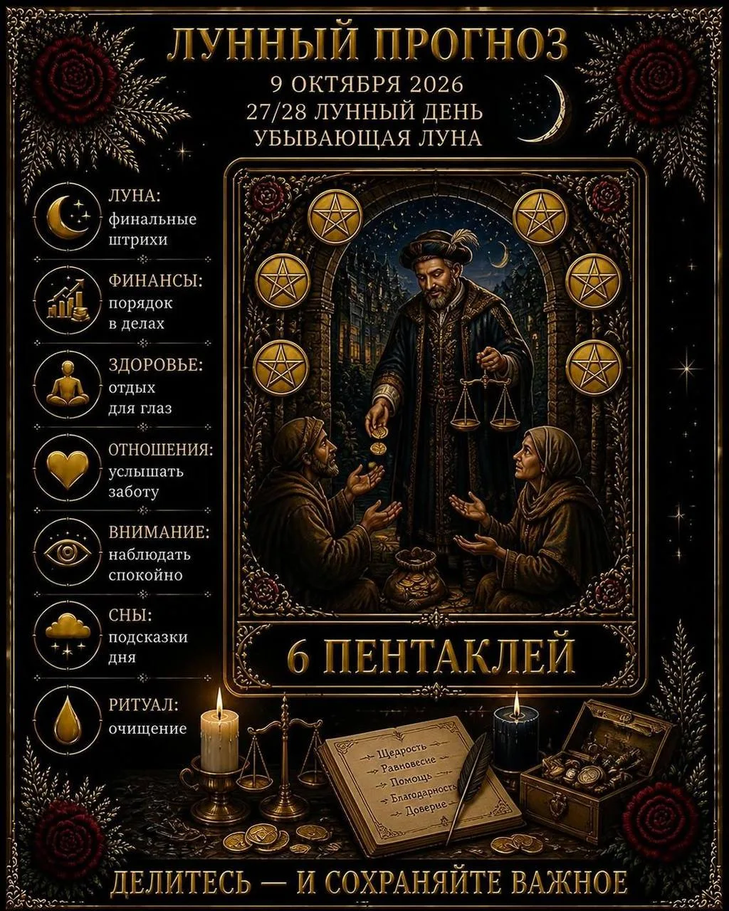ЛУННЫЙ ПРОГНОЗ | 9 октября 2026