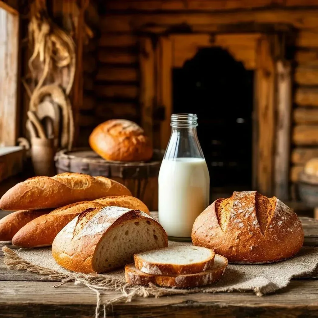 В продаже свежий хлеб