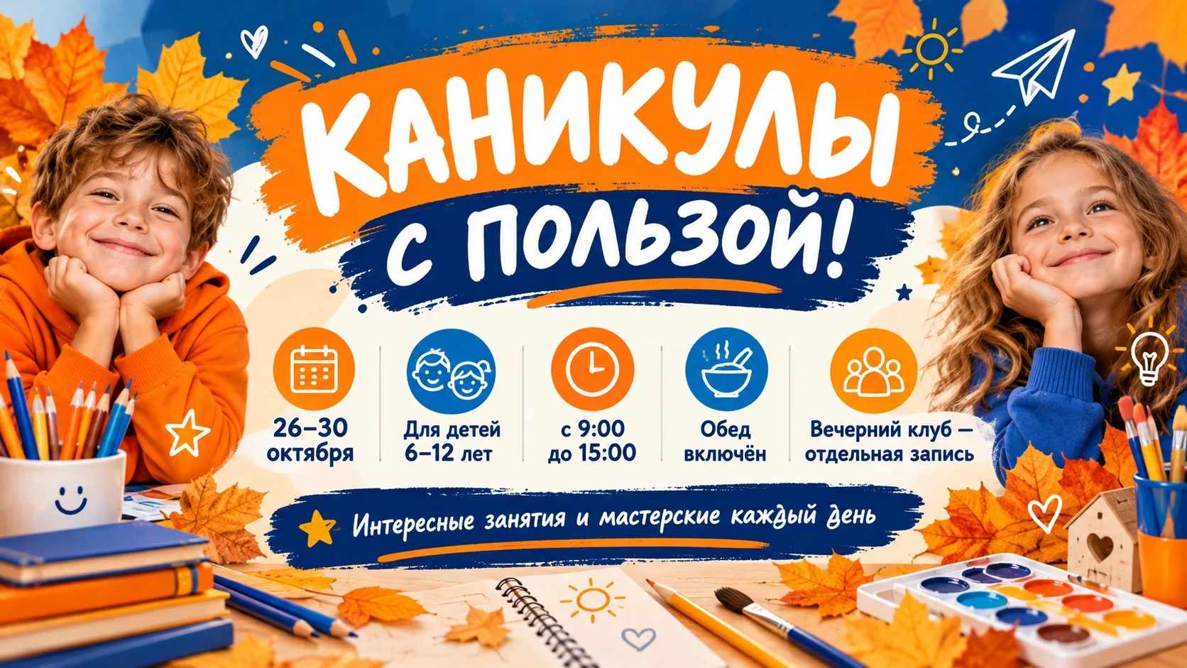 🍁 КАНИКУЛЫ С ПОЛЬЗОЙ!