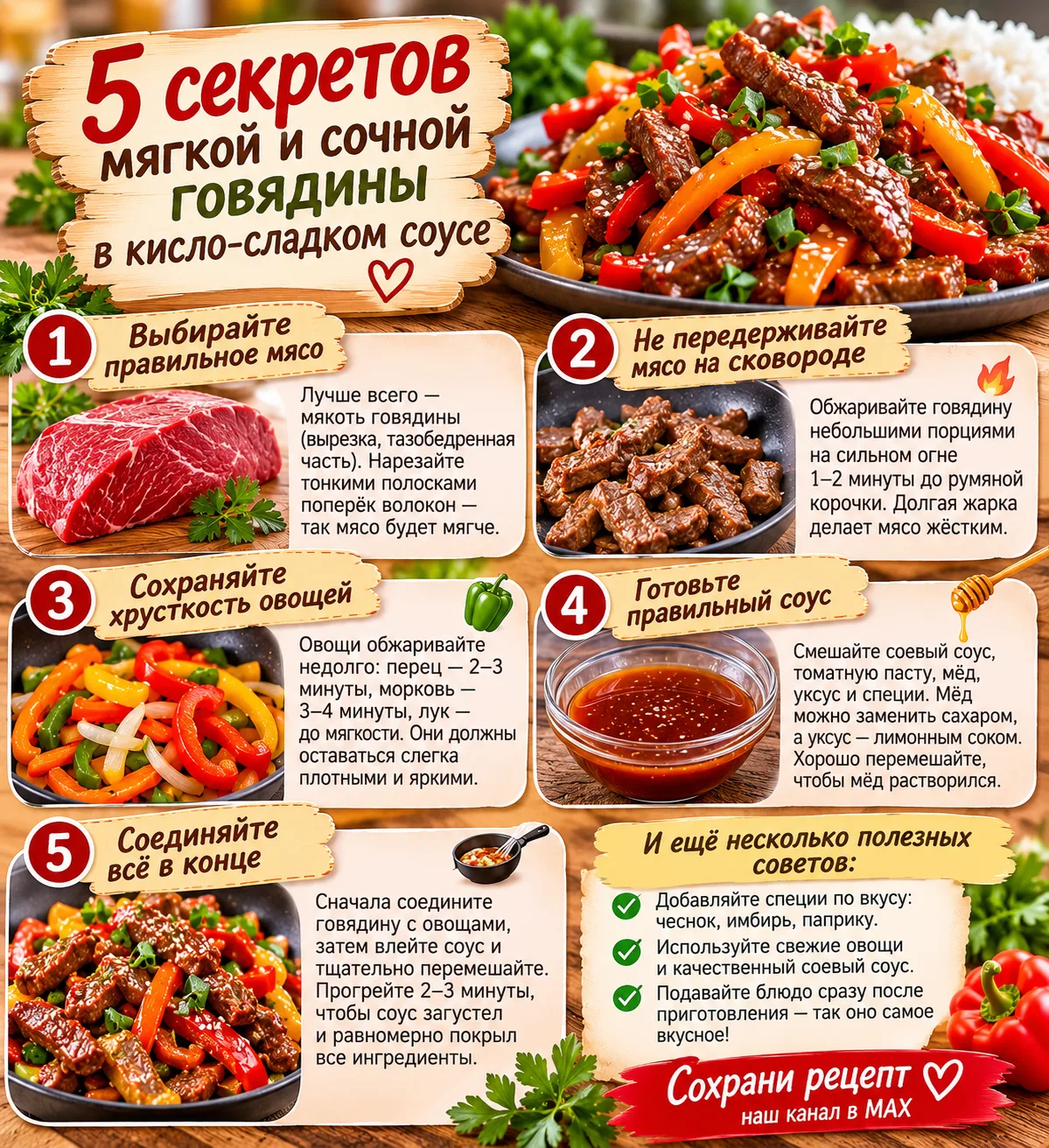 💡 КУЛИНАРНАЯ ШПАРГАЛКА: 5 СЕКРЕТОВ МЯГКОЙ И СОЧНОЙ ГОВЯДИНЫ 🥩❤️