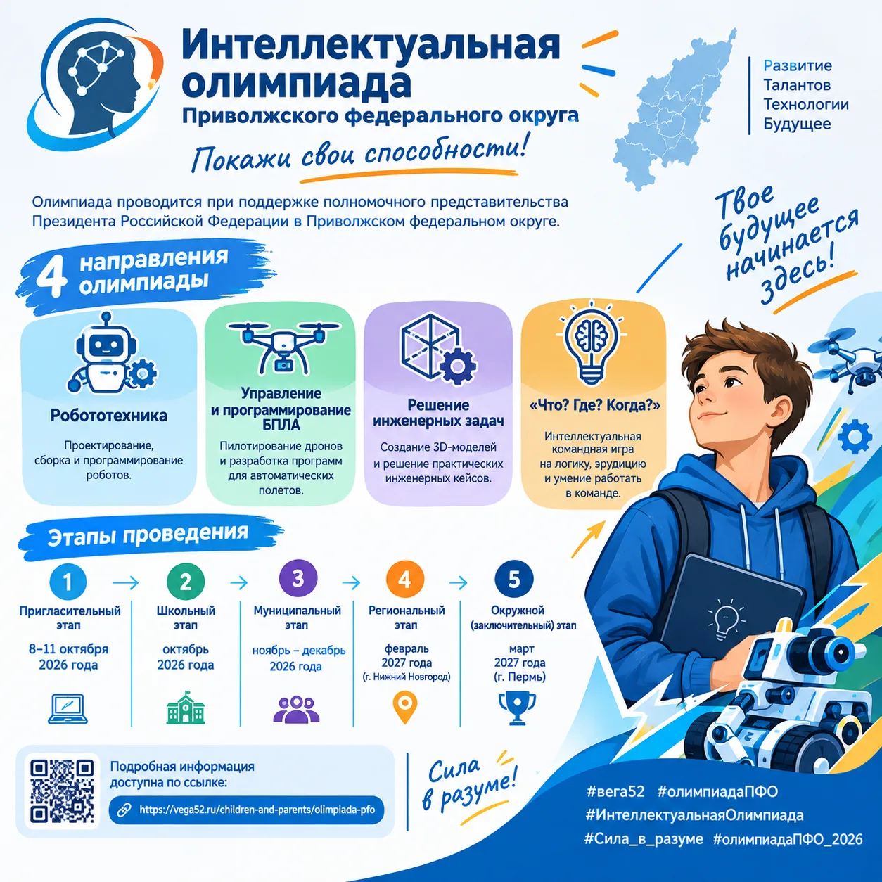 🧠 Интеллектуальная олимпиада ПФО — время проявить свои способности!