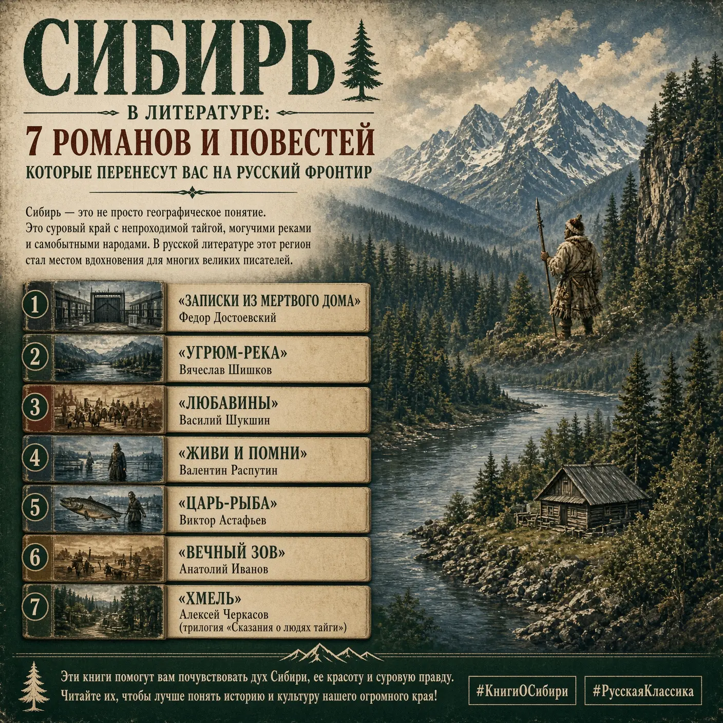 Сибирь в литературе: 7 романов и повестей, которые откроют вам её бескрайние просторы.