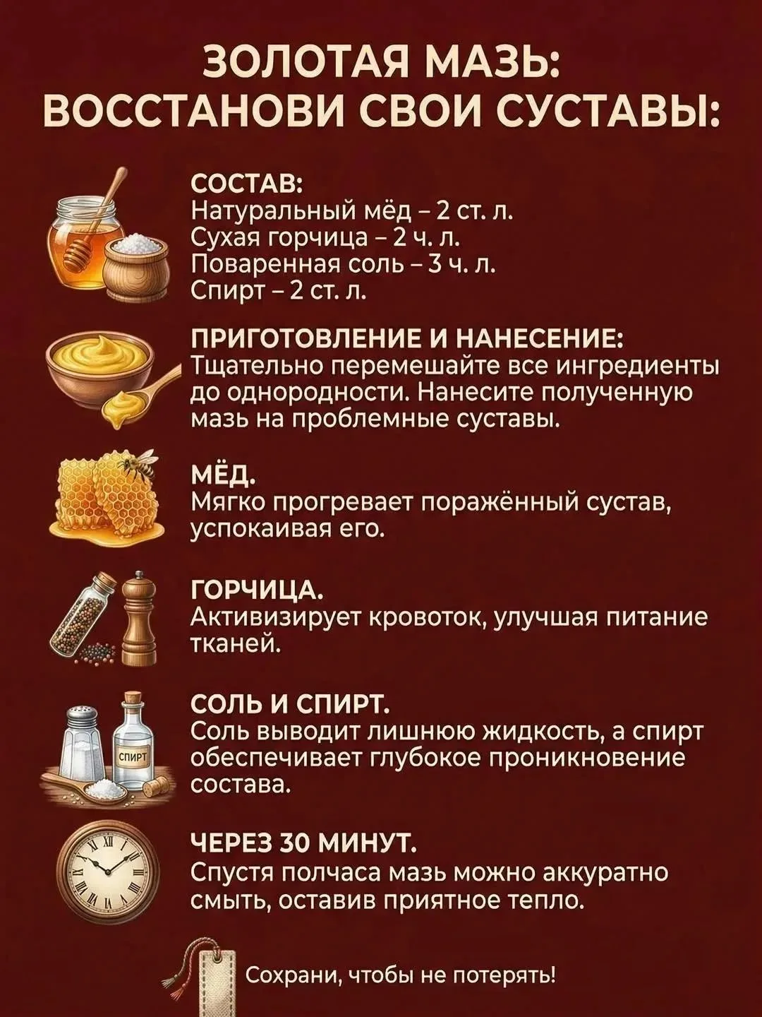 Золотая мазь для суставов 👍