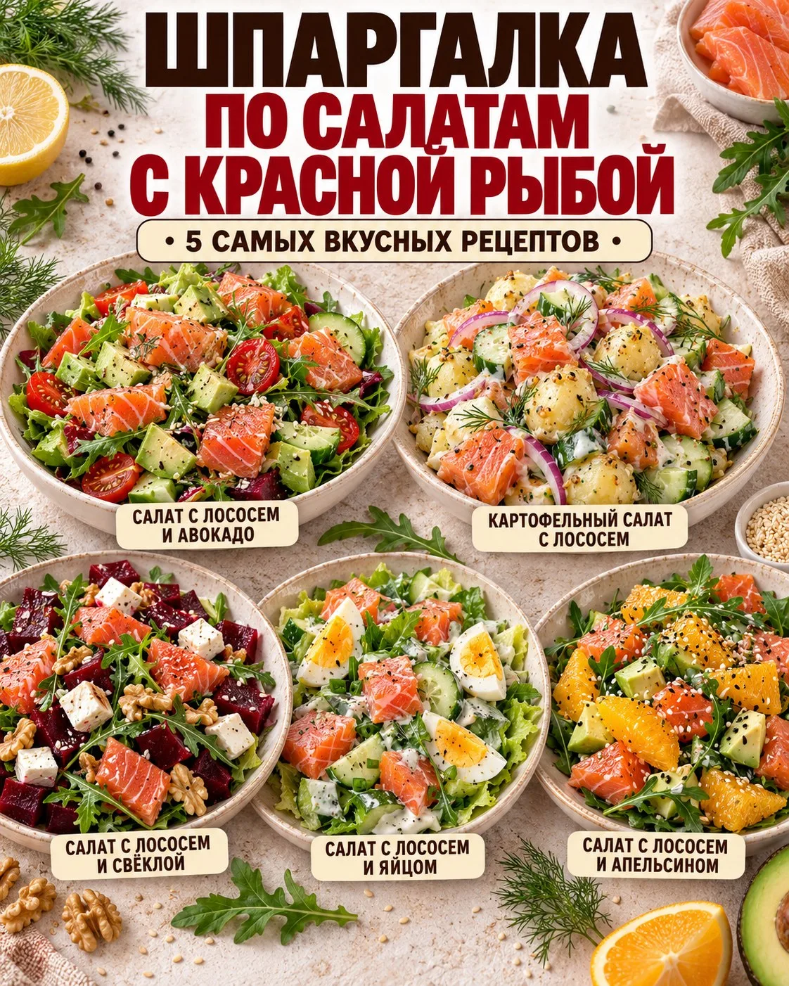 Салатики в ленту. Вкусного Вам Утра.
