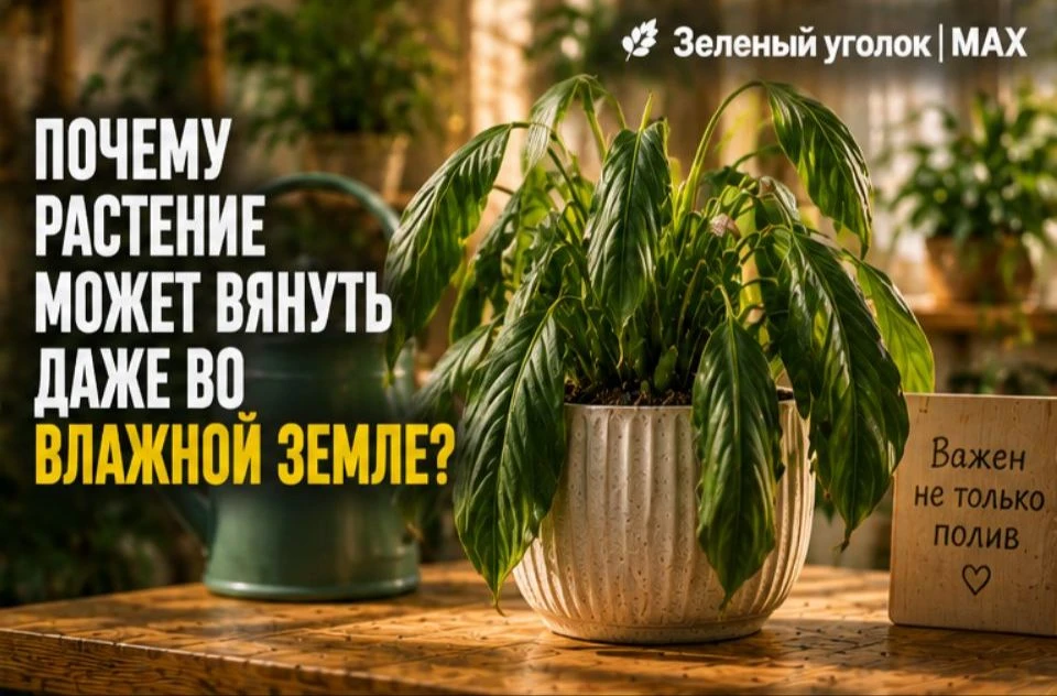💧 ПОЧЕМУ РАСТЕНИЕ МОЖЕТ ВЯНУТЬ ДАЖЕ ВО ВЛАЖНОЙ ЗЕМЛЕ?