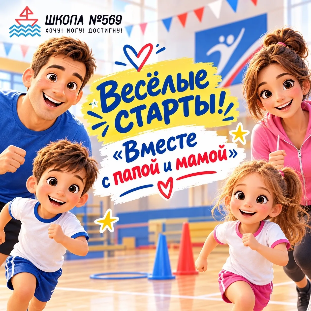 🏆ВЕСЁЛЫЕ СТАРТЫ: «ВМЕСТЕ С ПАПОЙ И МАМОЙ»