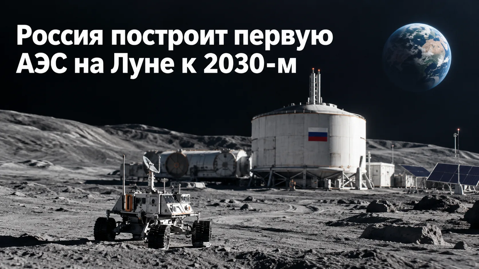 Россия собирается построить первую атомную электростанцию на Луне к середине 2030-х год...