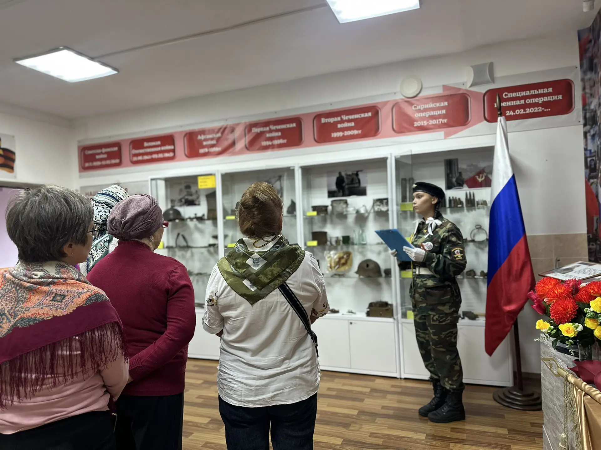 История оживает в каждой детали: сегодня экскурсовод Музея Боевой Славы Афанасьева Кира...