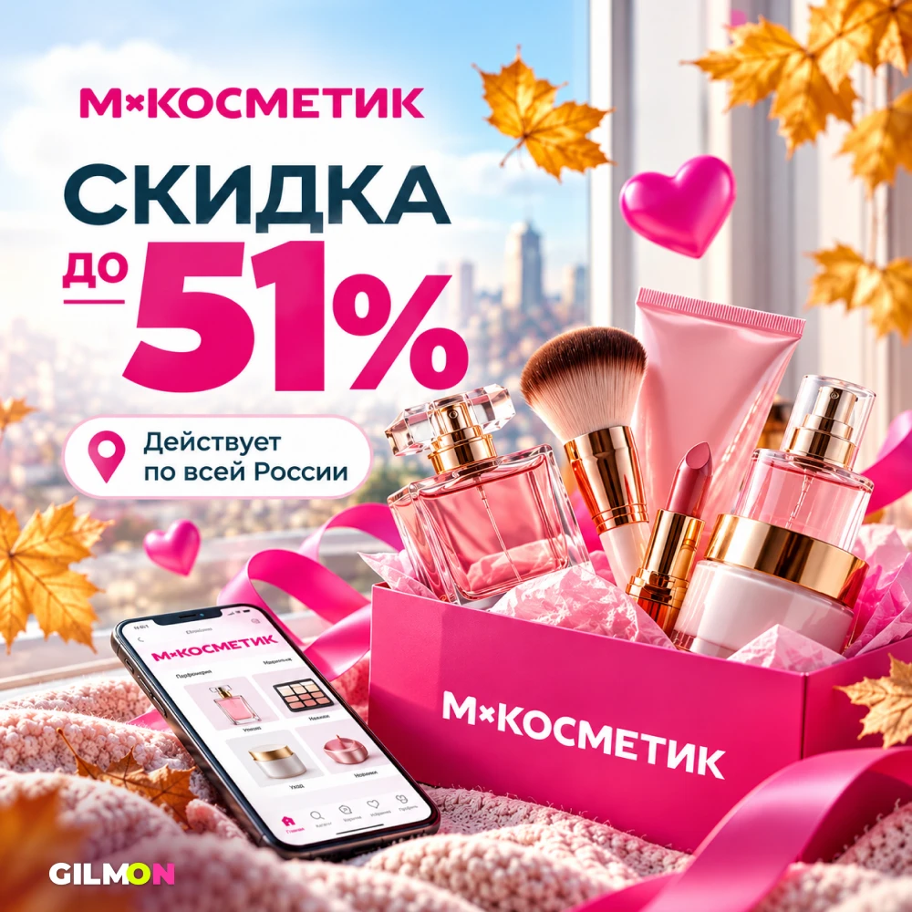 Косметика и парфюмерия со скидкой до 51%💄
