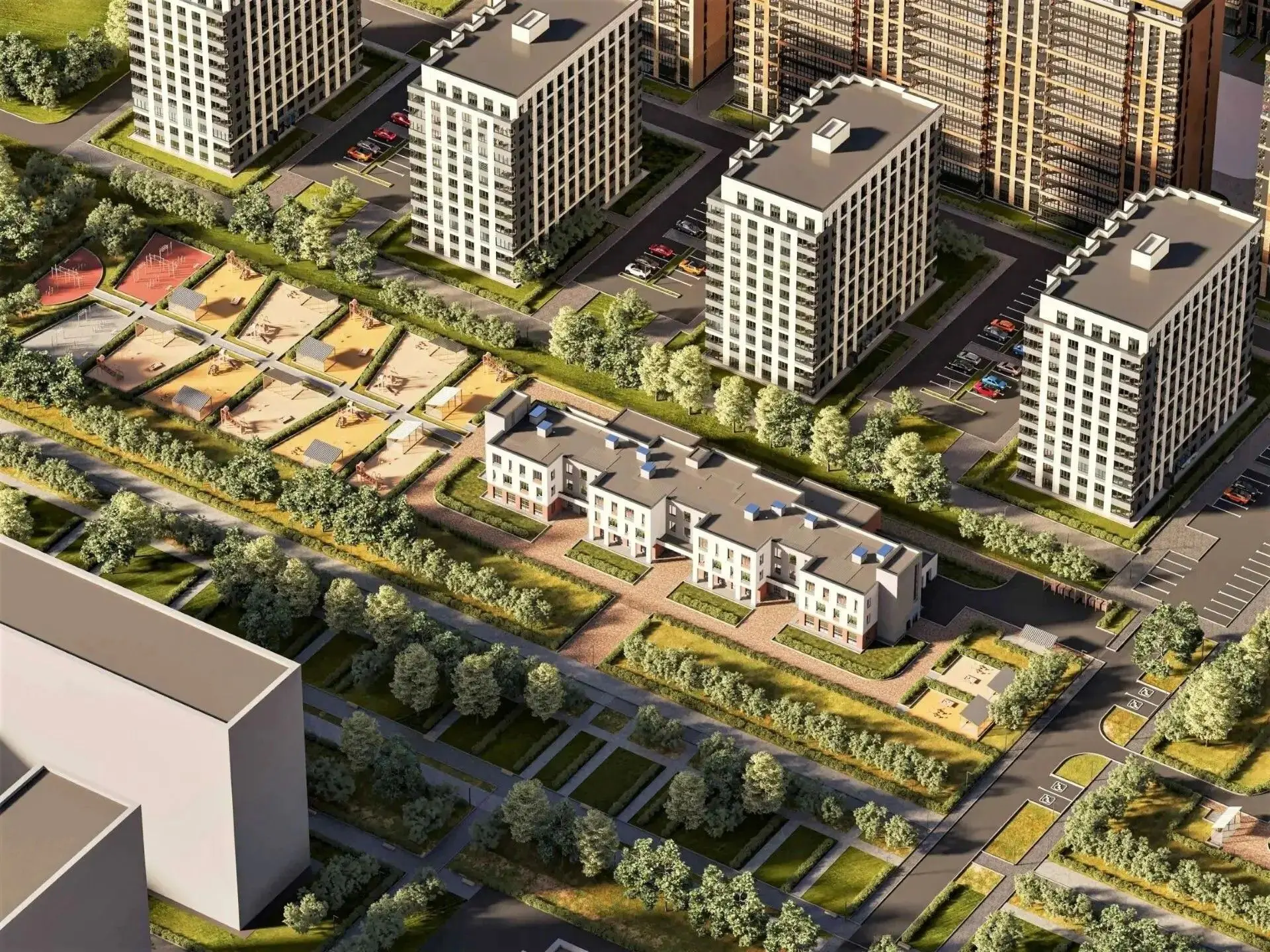 Детский сад на 250 мест строят на Октябрьской набережной.