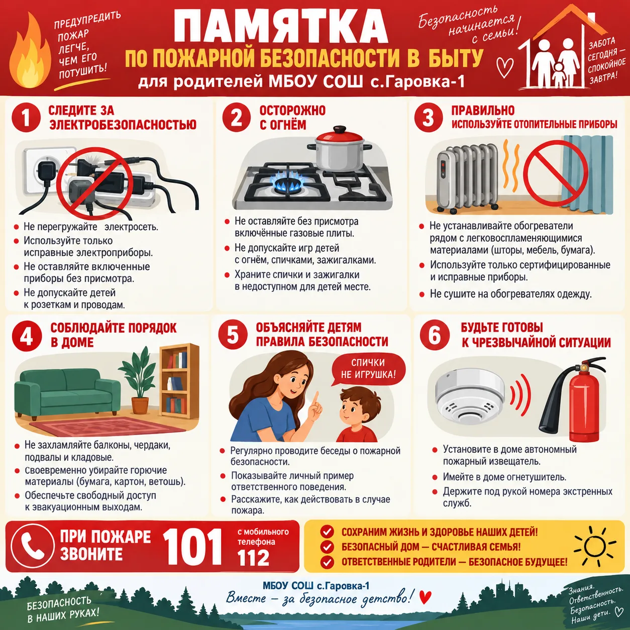 📢 Уважаемые родители! Безопасность начинается с семьи!
