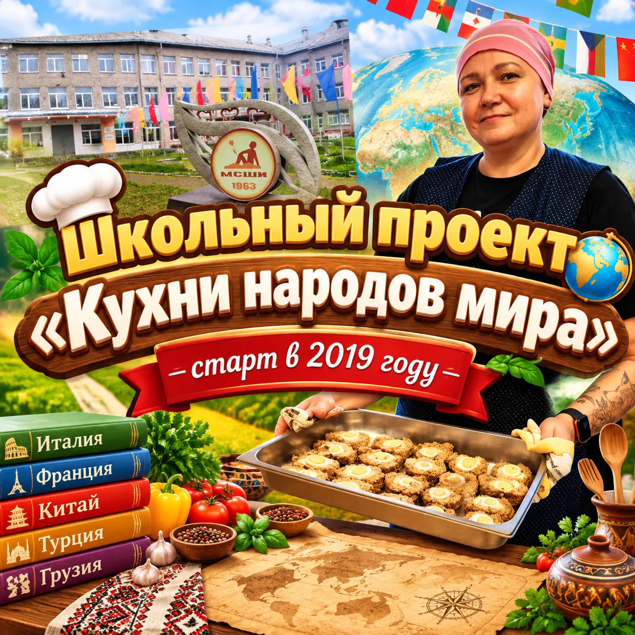 ✅В Медновской школе-интернате продолжается образовательный проект "Кухни народов мира"....