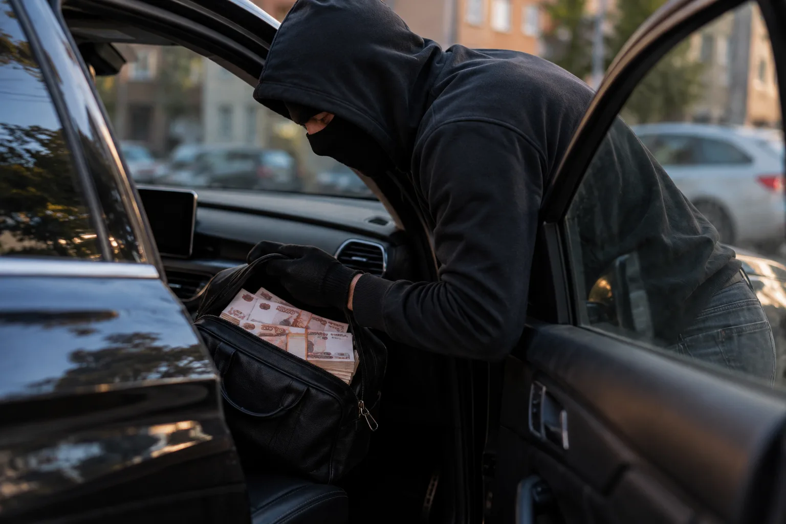 💸 В Батайске из автомобиля украли 400 тысяч рублей