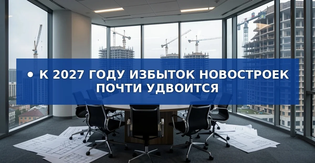 Прогноз избытка новостроек к 2027 году
