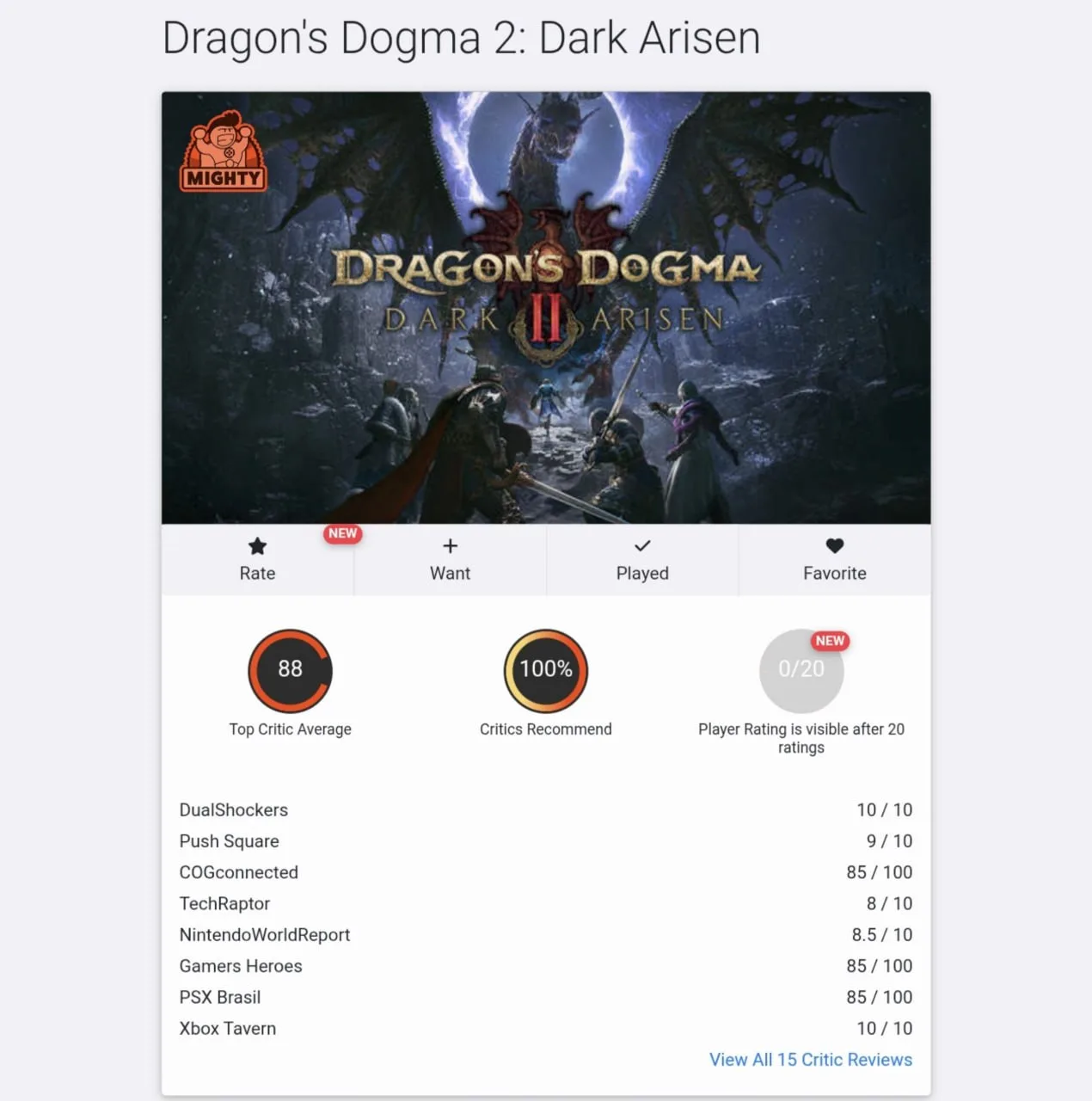 🛡️ Dragon's Dogma 2 получила дополнение Dark Arisen