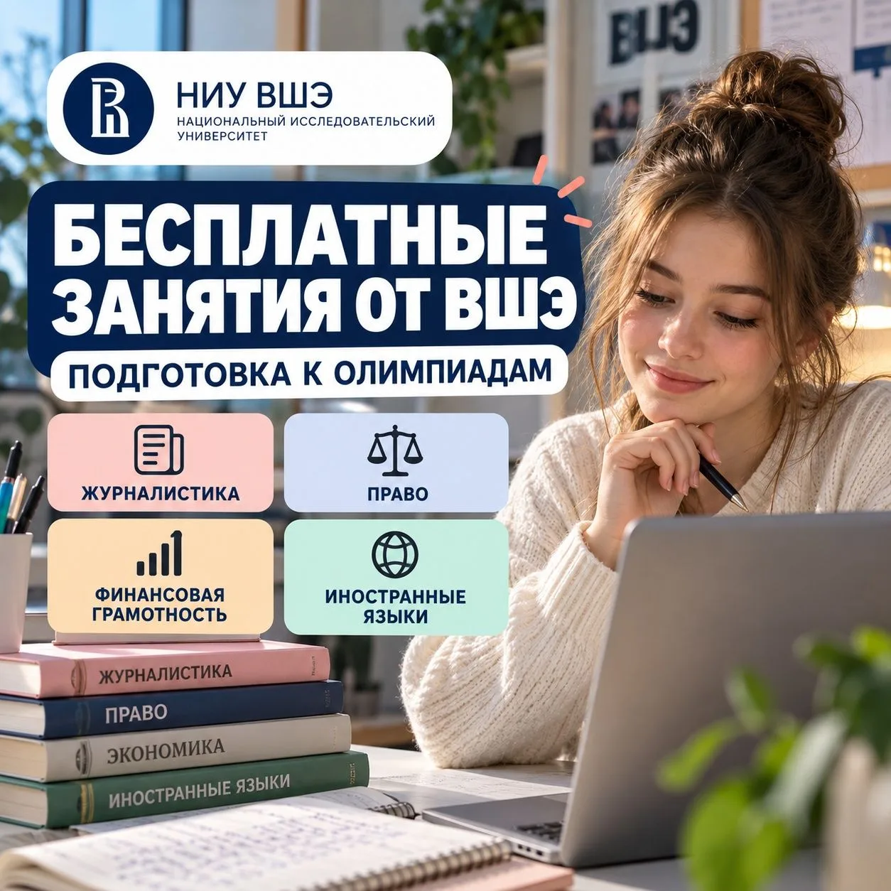 🎓 БЕСПЛАТНЫЕ ЗАНЯТИЯ ОТ ВШЭ: ПОДГОТОВКА К ОЛИМПИАДАМ ПО ПРАВУ, ЖУРНАЛИСТИКЕ И ИНОСТРАН...