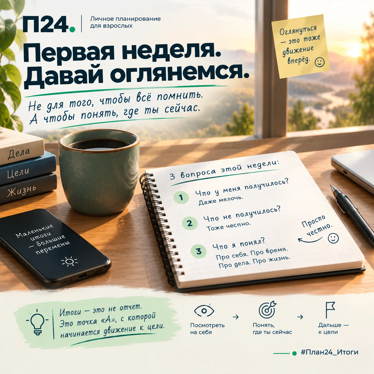 Первая неделя. Давай оглянемся.