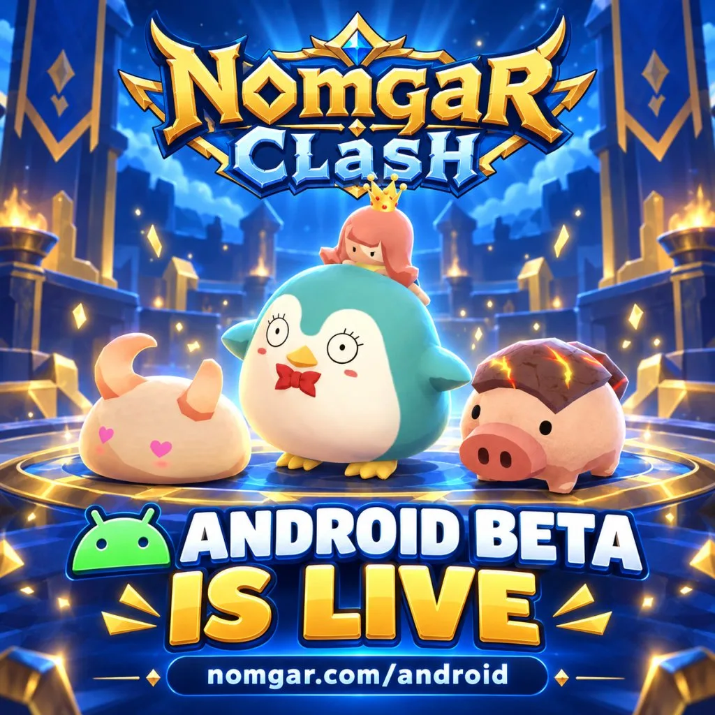 Nomgar Clash — карточная battler‑игра в мире Nomgar, где игроки собирают колоды из уник...