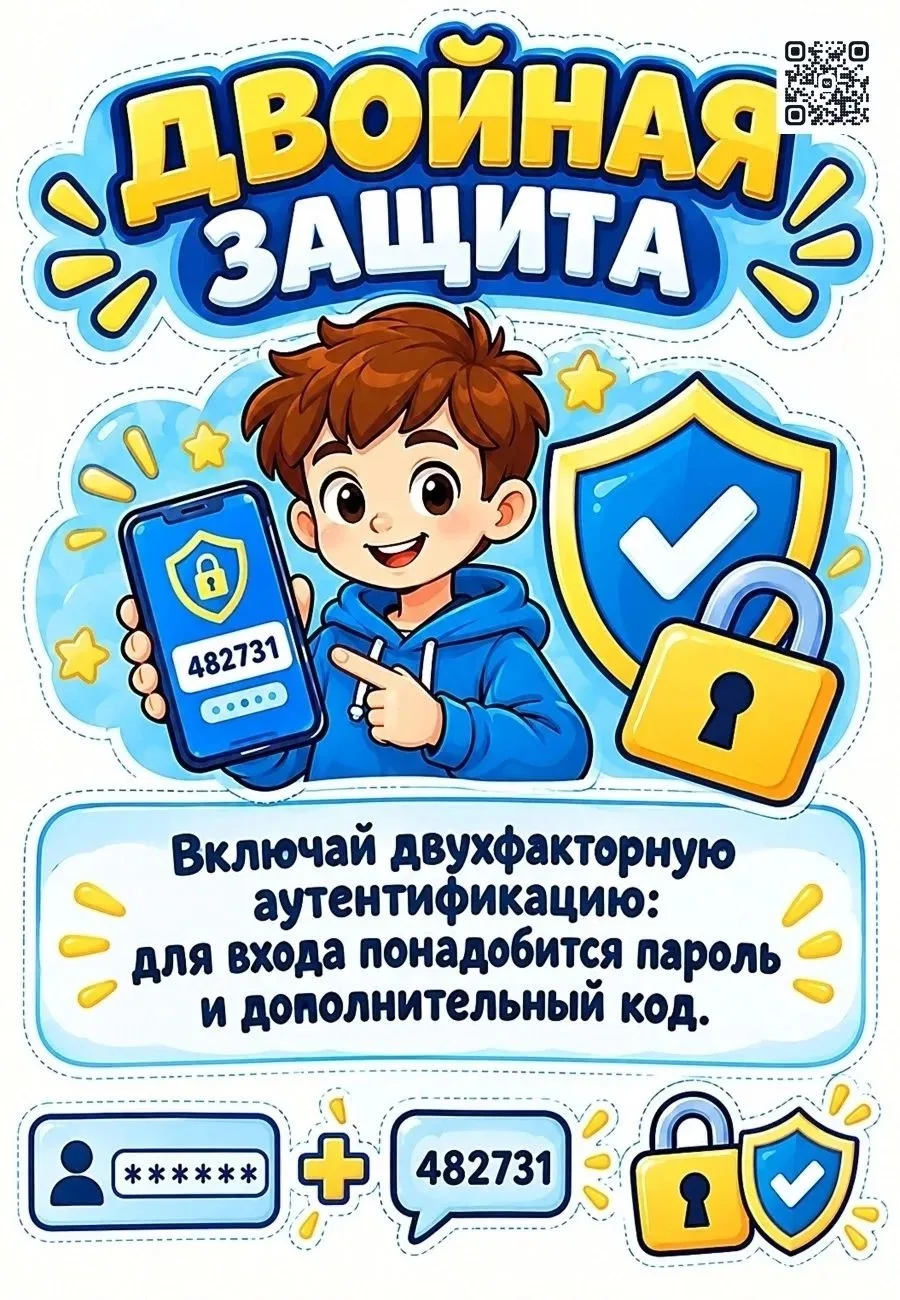 Сверхпрочный замок для аккаунта: как орлята и школьники защищают свои данные! 💻