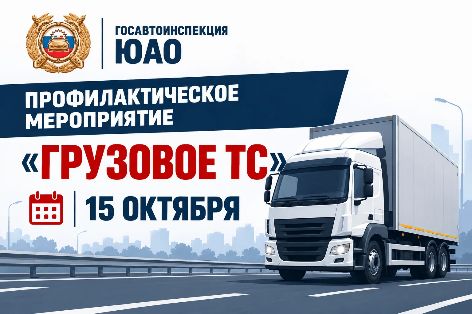 Госавтоинспекция ЮАО проведёт профилактическое мероприятие «Грузовое ТС»