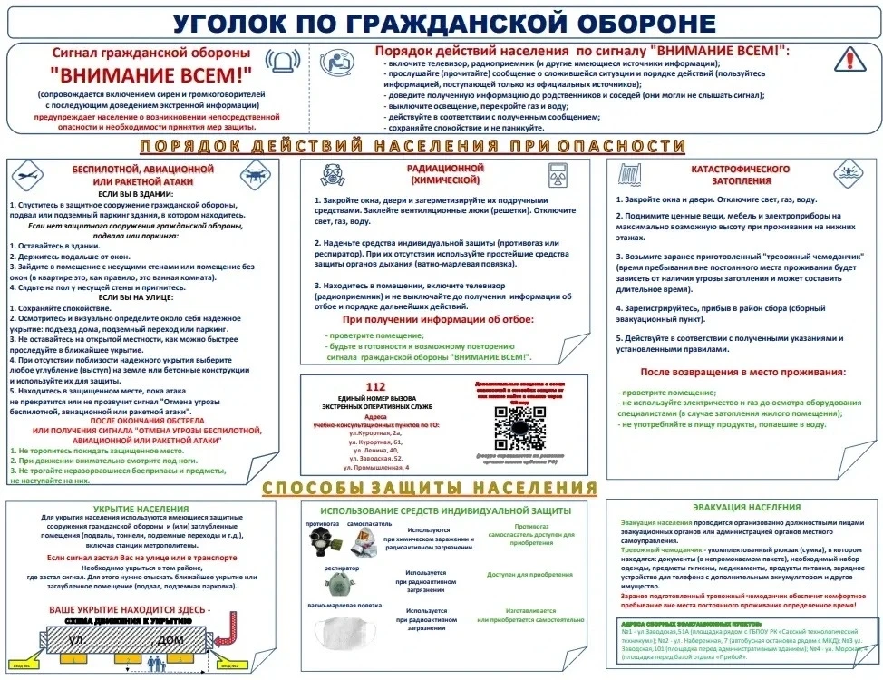Жители города Саки, напоминаем о важности знаний порядка действий при возникновении опа...