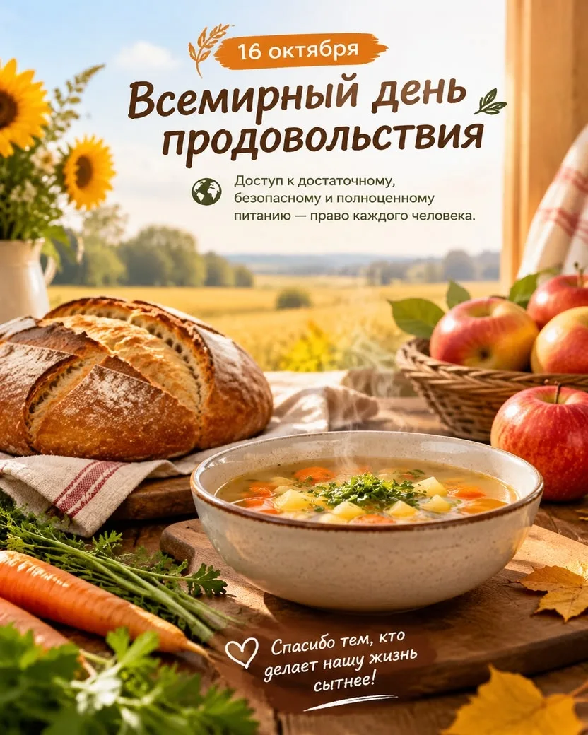 🍞 16 октября — Всемирный день продовольствия