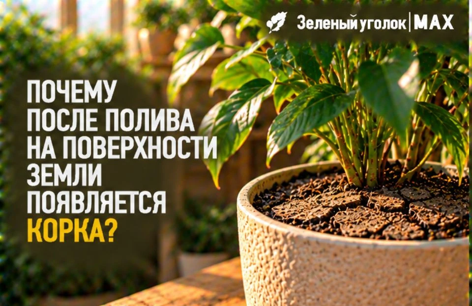 💧 ПОЧЕМУ ПОСЛЕ ПОЛИВА НА ПОВЕРХНОСТИ ЗЕМЛИ ПОЯВЛЯЕТСЯ КОРКА?