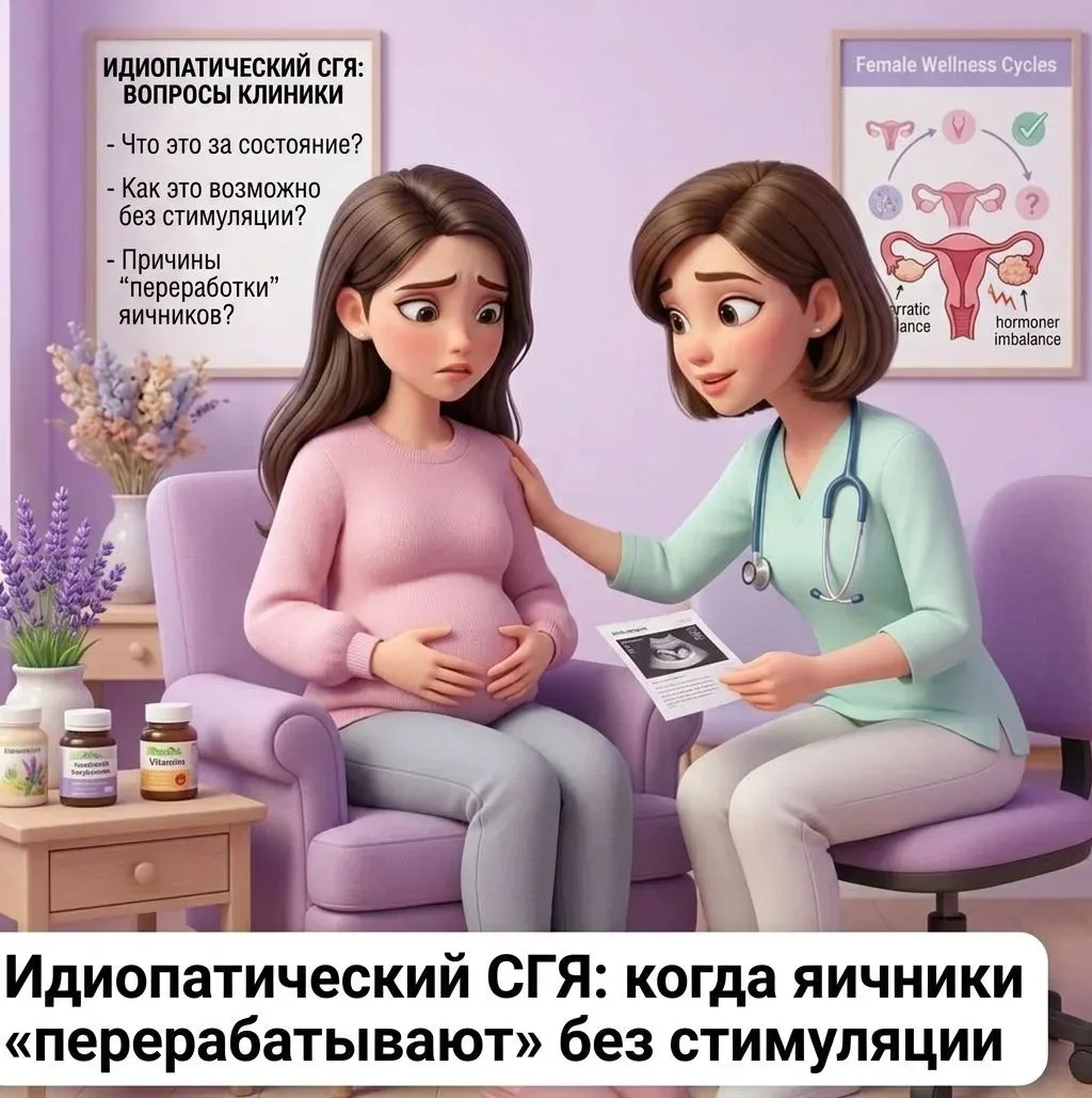 💧 Идиопатический СГЯ: когда яичники «перерабатывают» без стимуляции