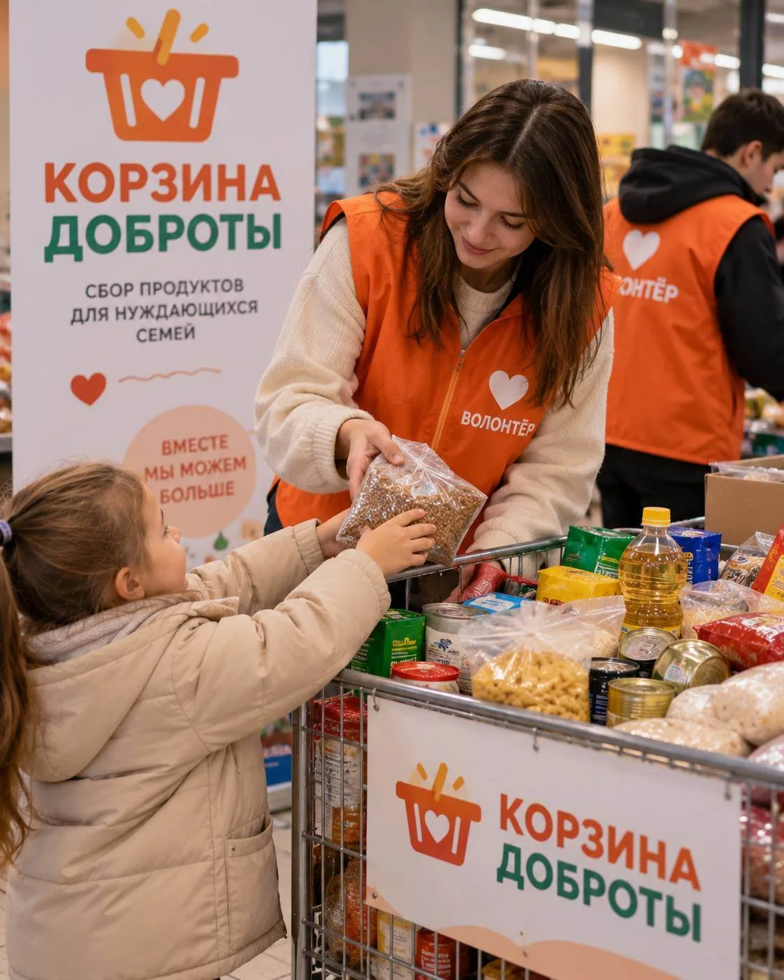 🛒 Россия — 40 тысяч семей получили помощь продуктами