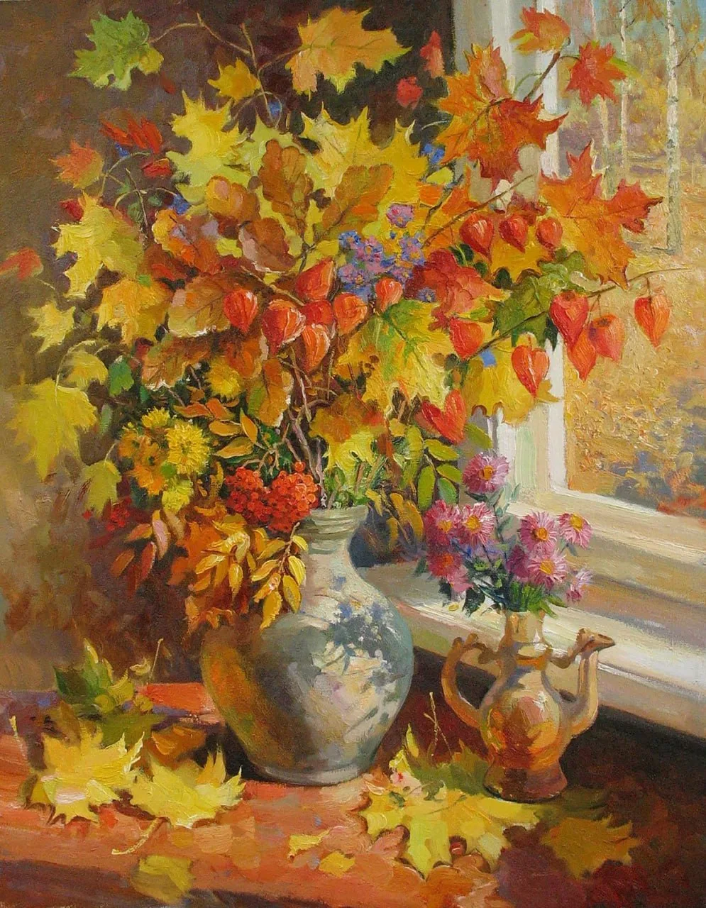 Живописен осенний пейзаж,