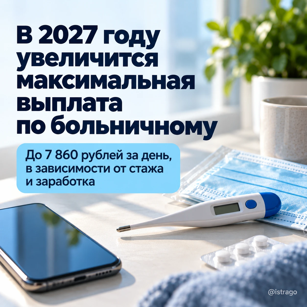 В 2027 году увеличится максимальная выплата по больничному 🩺